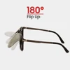 Fishing-gafas de sol polarizadas para mujer, lentes de sol con Clip abatible hacia arriba, color morado y 100%, con visión nocturna ► Foto 2/6
