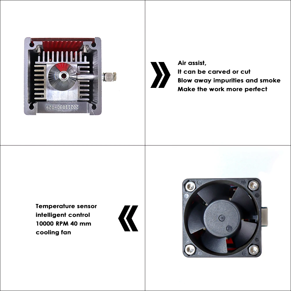 horizontal boring machine wood ZBAITU 80W Laser Module Head Air Assisted / 32-Bit MCU Control Board for CNC Engraving Wood Router Cutter Machine cnc wood router