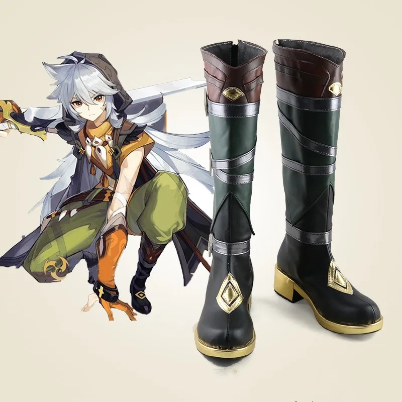 

Genshin Impact cosplay LeiZe cos shoes canvas fashion high quality shoes casual women man anime cartoon high help boots