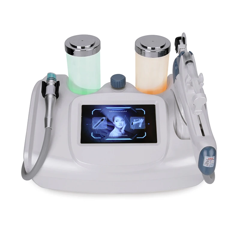 US $480.96 2 In 1 Small Bubble Water Oxygen Injection Therapy Beauty Machine Needleless RF Mesotherapy Gun Blackheads Removal Pore Cleaner