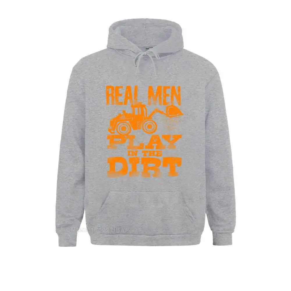 Los hombres de verdad juegan en la tierra, lindos trabajadores, divertido regalo de excavadora, sudadera con capucha, Normcore, Harajuku, camisas de manga larga, sudaderas con capucha para hombres