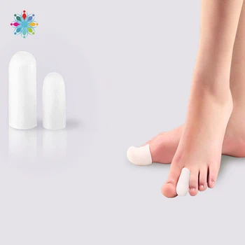 

2PCS Silicone Toe Separator Hallux Valgus Orthosis Correction Sleeve Toe Cap Foot Protector Inserts Pad
