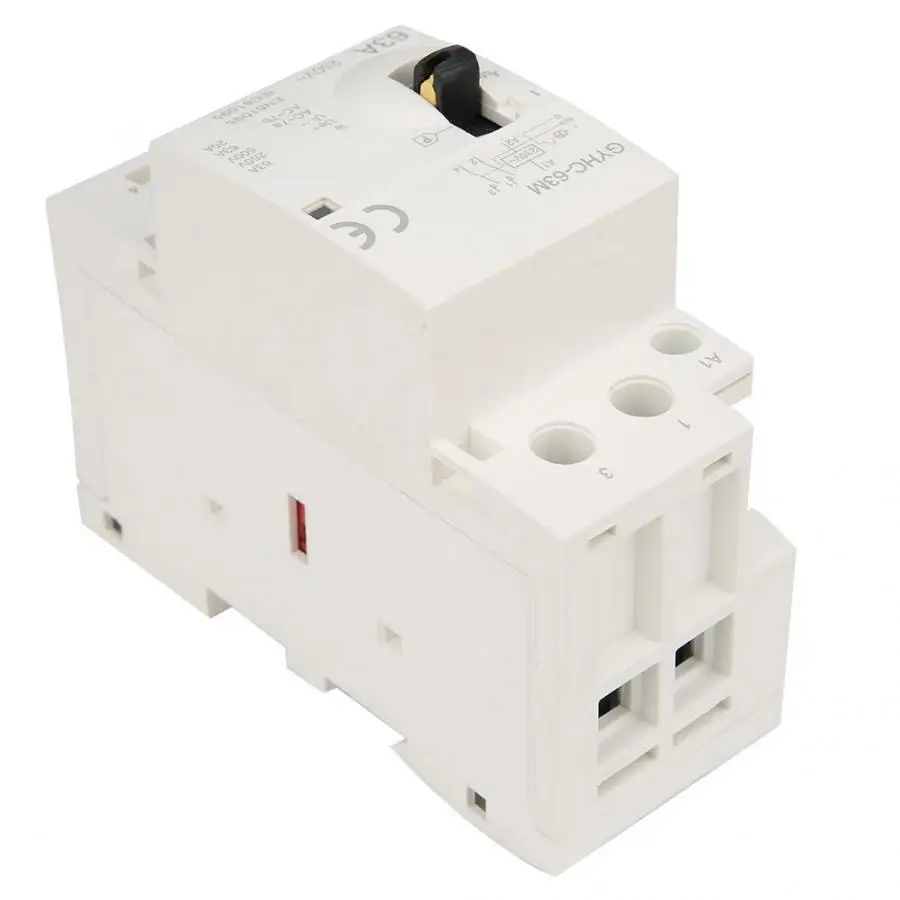2P 63A 220 В 50 Гц DIN AC Контактор 2NO/2NC Rail AC контактор для дома с ручным управлением