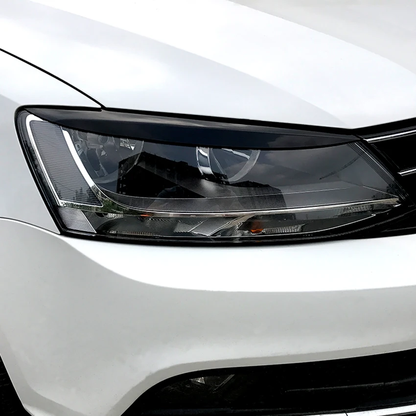 

Car Headlights Eyebrow Eyelids ABS Stickers Trim Cover for Volkswagen Jetta MK6 Accessories Car Styling