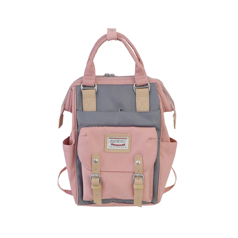 Модный женский рюкзак Водонепроницаемый рюкзак из нейлона для путешествий женская школьная сумка для подростков девочек сумка рюкзак - Цвет: Розовый
