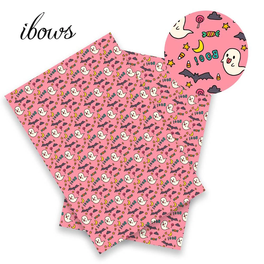 IBOWS 22 см* 30 см Синтетическая кожа ткань лето Фламинго с принтом для домашние декоративные поделки банты для волос сумки DIY материалы пэчворк