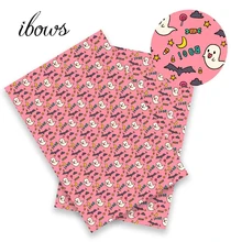 IBOWS 22 см* 30 см Синтетическая кожа ткань лето Фламинго с принтом для домашние декоративные поделки банты для волос сумки DIY материалы пэчворк