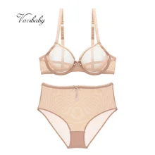 Varsbaby сексуальный прозрачный комплект нижнего белья прозрачные трусы с высокой посадкой из пряжи дышащие бюстгальтеры в комплекте