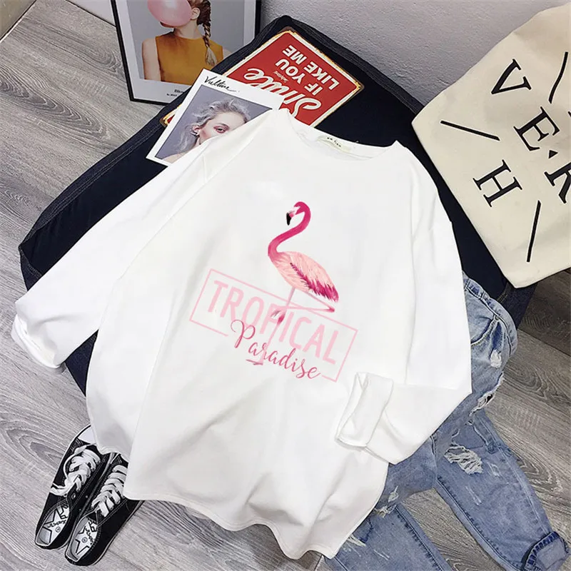 Футболка парная одежда странные вещи Harajuku Camiseta Feminina размера плюс XXXL белые футболки топы с принтом длинный рукав осень