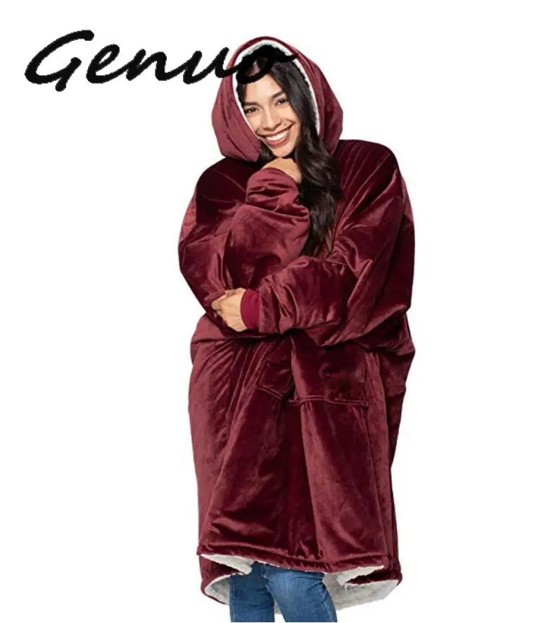 Blanket With Sleeves Women Oversized Hoodie Fleece Warm Hoodies Sweatshirts Giant TV Blanket Women Hoody Robe Casaco Feminino Blanket With Sleeves Women Oversized Hoodie Fleece Warm Hoodies Sweatshirts Giant TV Blanket Women Hoody Robe Casaco Feminino