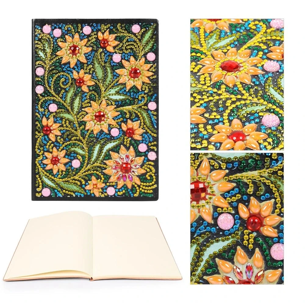 50 Pages A5 Cross Stitch Sketchbook DIY Special Shaped Flowers Diamond Painting 50 Pages A5 Cross Stitch Sketchbook DIY Special Shaped Flowers Diamond Painting