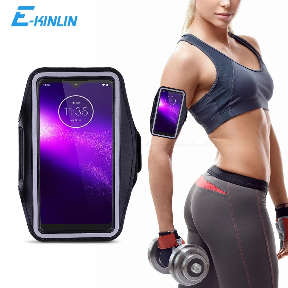 Sport Gym Running Workout Case Arm Band For Motorola Moto One 5G ACE видение Zoom Macro Hyper Action Power Fusion Plus Phone Bag |