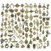 YuenZ 100pcs Mixed Styles animal Leaf Heart Key Crown Charms Pendants DIY Jewelry for Necklace Bracelet Making Accessaries U050 ► Photo 2/6