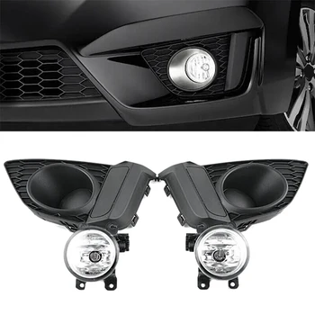 

Car Front Bumper Left & Right Fog Light Lamp Bezels Cover with Harness Switch Kit for Honda Fit 2014 2015 2016 2017