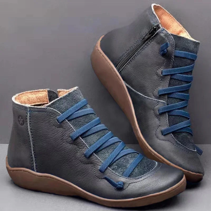 

New Ankle Boots For Women Boots Female Winter Shoes Women Booties 2019 Women Winter Boots Lace Up Women Flats Plus Size 42 43