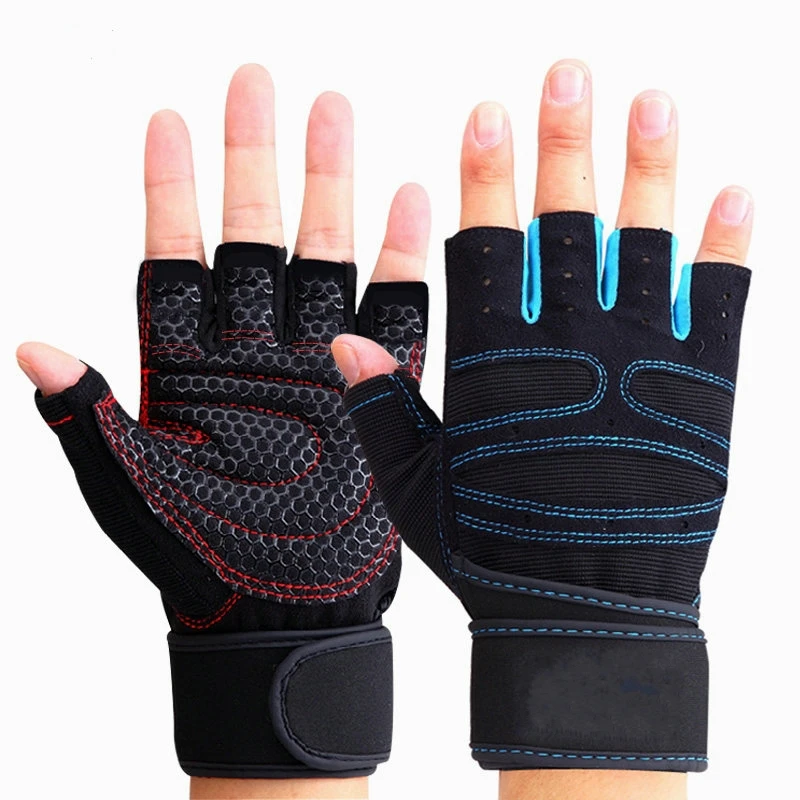 

Sports Fitness Gloves Wrist Weightlifting Hand 1 Pair Riding GlovesHalf Finger Gloves Gym Training Bodybuilding Sports Gloves