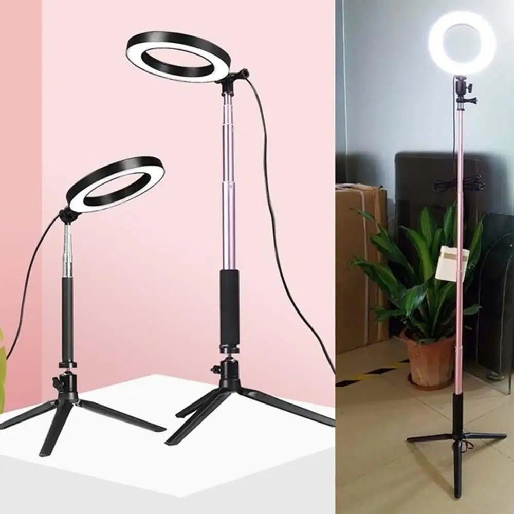 

Ring Lamp Led Ring Light Selfie with Tripod Ring for Selfie Phone Video Photography Lighting Dimmable LED USB Ring Lamp
