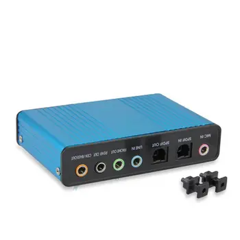 

USB 6 Channel 5.1 / 7.1 Surround External Sound Card PC Laptop Desktop Tablet Audio Optical Adapter Card