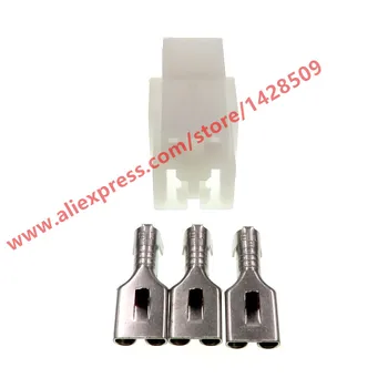 

20 Sets 3 Pin 6.3mm Female Wire Connector Automotive Electrical Plug For Cars Auto