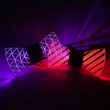 2022 Men LED Light up Necktie Neon Luminous Acrylic Bowtie Flashing Light Up Bow Tie For Wedding Party Rave Necktie Decorations