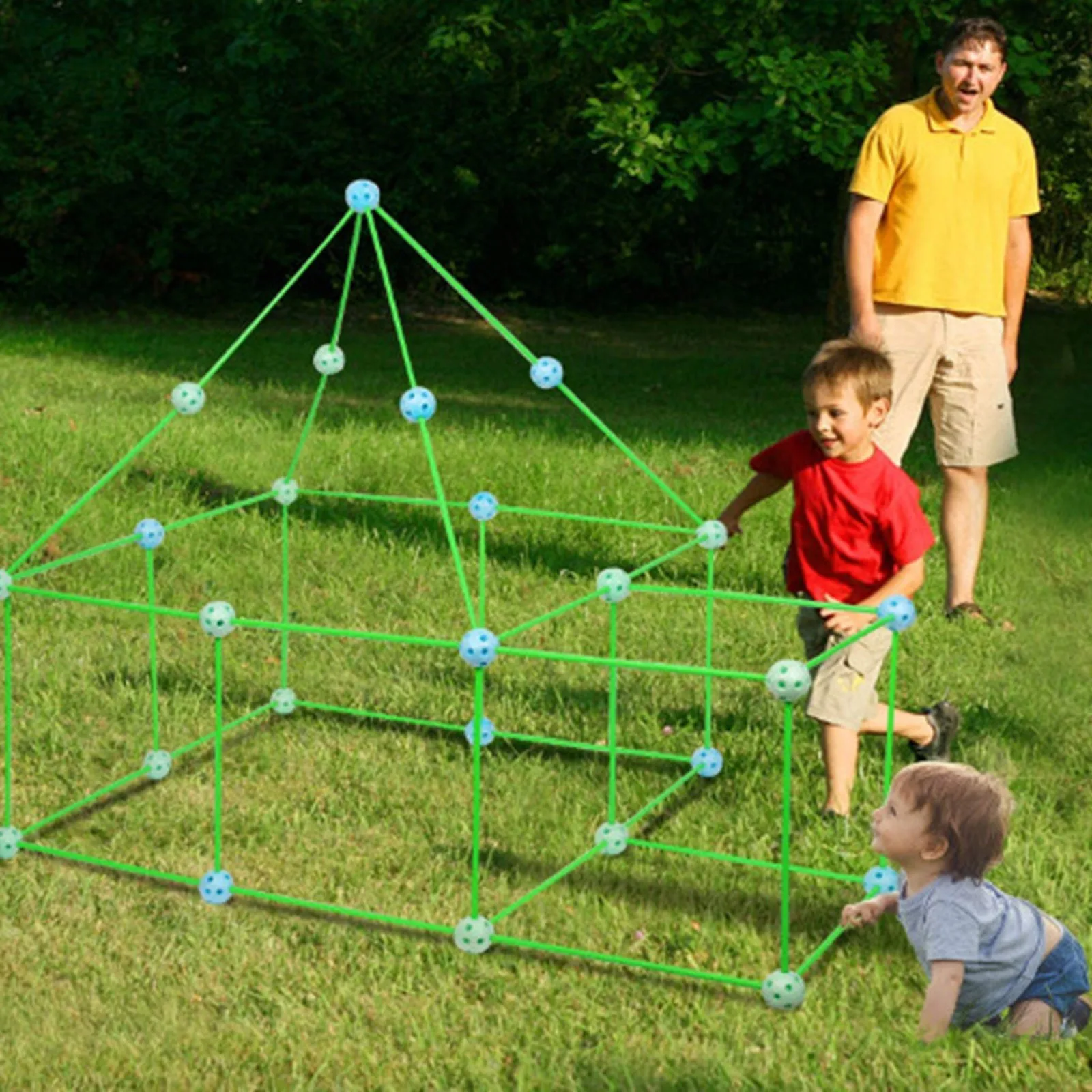 Kids Build Fort Castles Tents Toys Diy 3d Construction Kit Tunnels Play