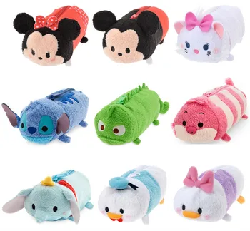 

Cute Tsum Tsum Plush Pencil Case Pen Bag Minnie Stitch Marie Cheshire Cat Finding Dory Rapunzel Pascal Dumbo Sullivan Organizer