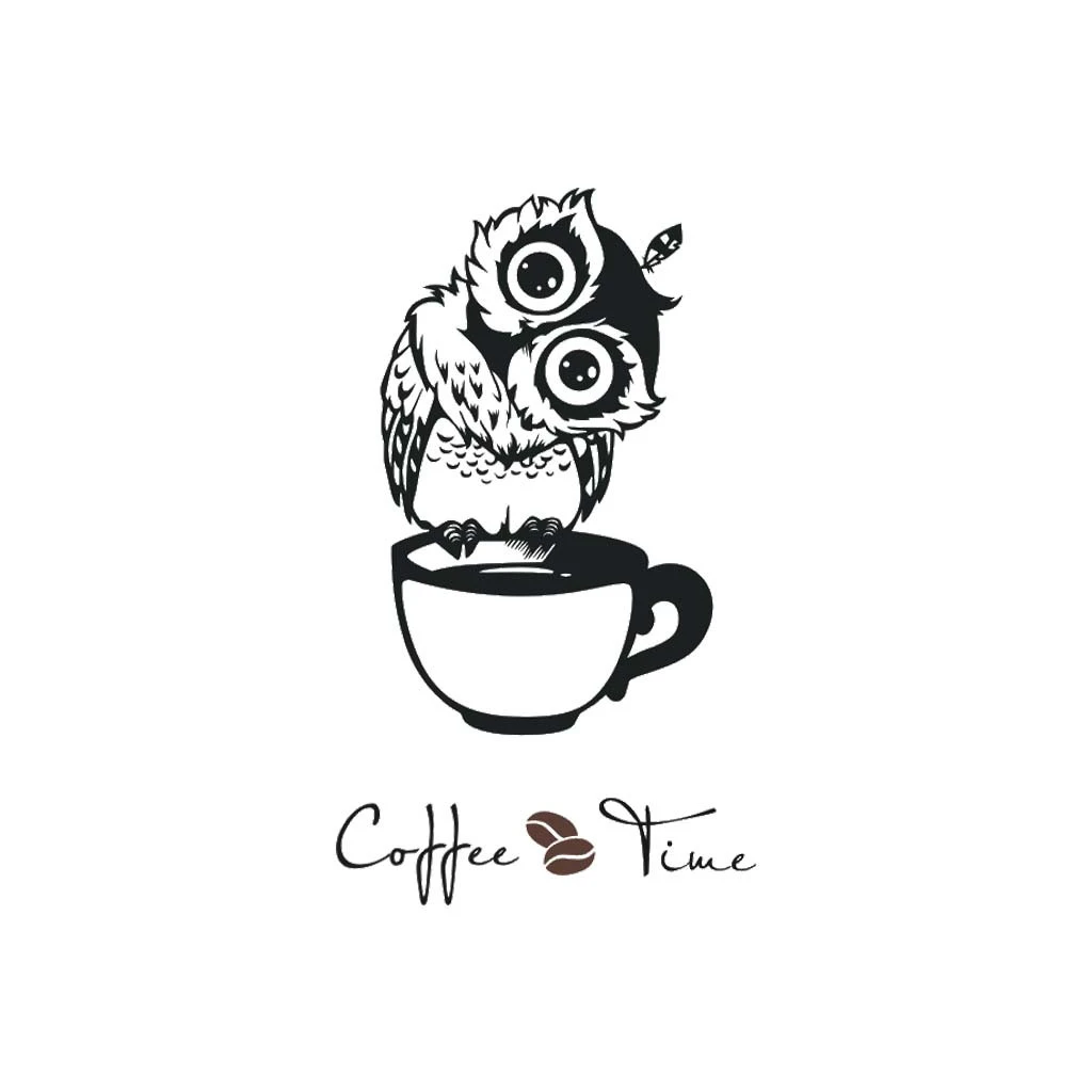Funny Cartoon Owl Cup Of Tea Coffee Vinyl Wall Decal For Home Kitchen Decor Living Dining Room Wall Sticker Wall Stickers Aliexpress funny cartoon owl cup of tea coffee vinyl wall decal for home kitchen decor living dining room wall sticker