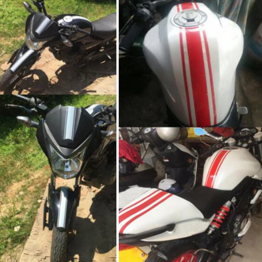 50cmx4.5cm Motorcycle Gas Fuel Tank Fender Fairing Cowl Decal Sticker for Cafe Racer