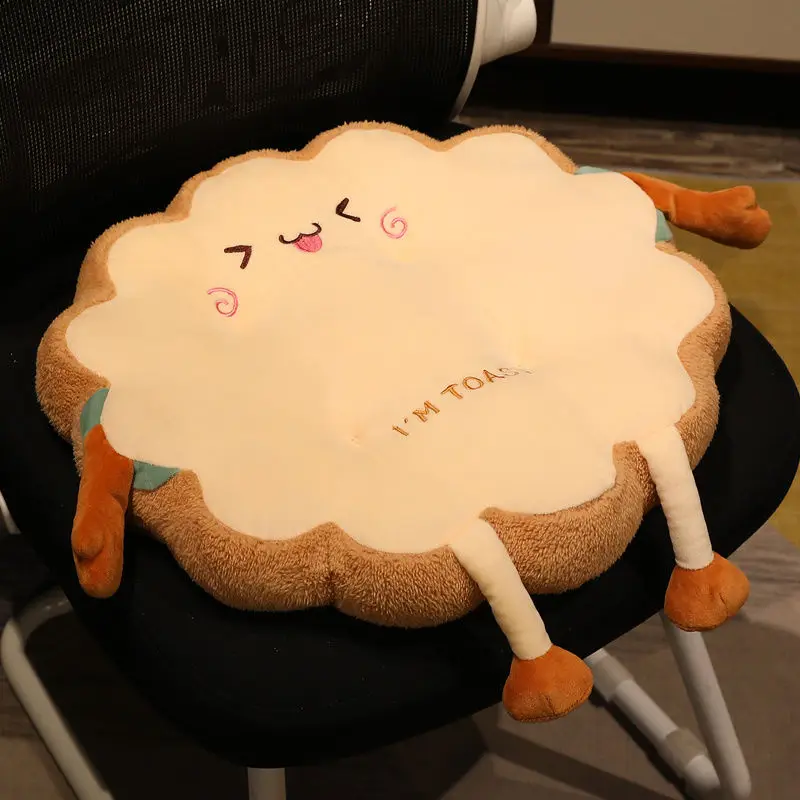 Toast Cushion Sofa Cushion for Living Room Office Student Dormitory Classroom Stool Chair Cushion Butt Cushion Chair Cushion 