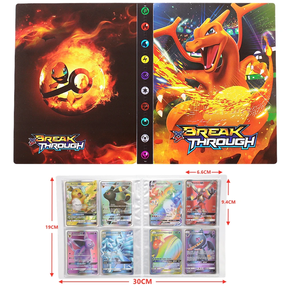 240pcs Holder Collections Pokemon Cards Album Book Game Characters Cards  Map Book Binder Folder Top Loaded List Toy Gift For Kid - Game Collection  Cards - AliExpress