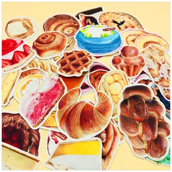 

40Pcs/Bag Vintage Bread Cake Food Sticker DIY Craft Scrapbooking Album Junk Journal Happy Planner Decorative Stickers