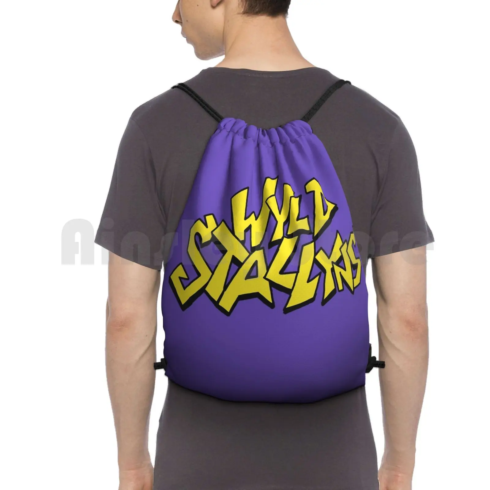 

Bill And Ted Wyld Stallyns Logo Backpack Drawstring Bag Riding Climbing Gym Bag Bill And Ted Billandted Bill Ted Wyld