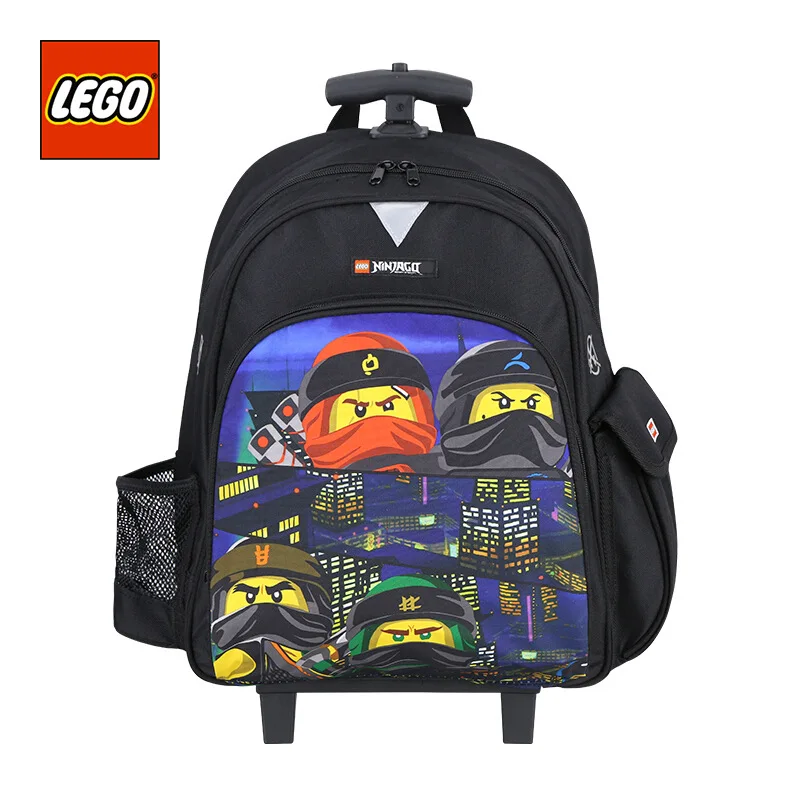 Lego LEGO 2019 New Style Trolley Bag School Bag Students Children Pulley Shoulder Phantom Ninja Men And Women 10045