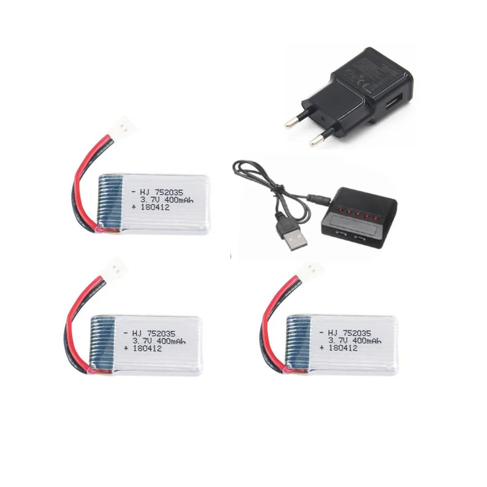 Аккумулятор Lipo 3 7 в 400 мАч для JJRC H31 H43hw X4 H107 KY101 E33C E33 U816A V252 H6C Запасной
