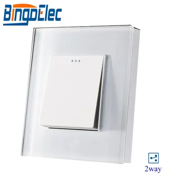 

EU/UK 1gang 2way pull switch,crystal toughened glass panel,AC110-250V,Hot sale
