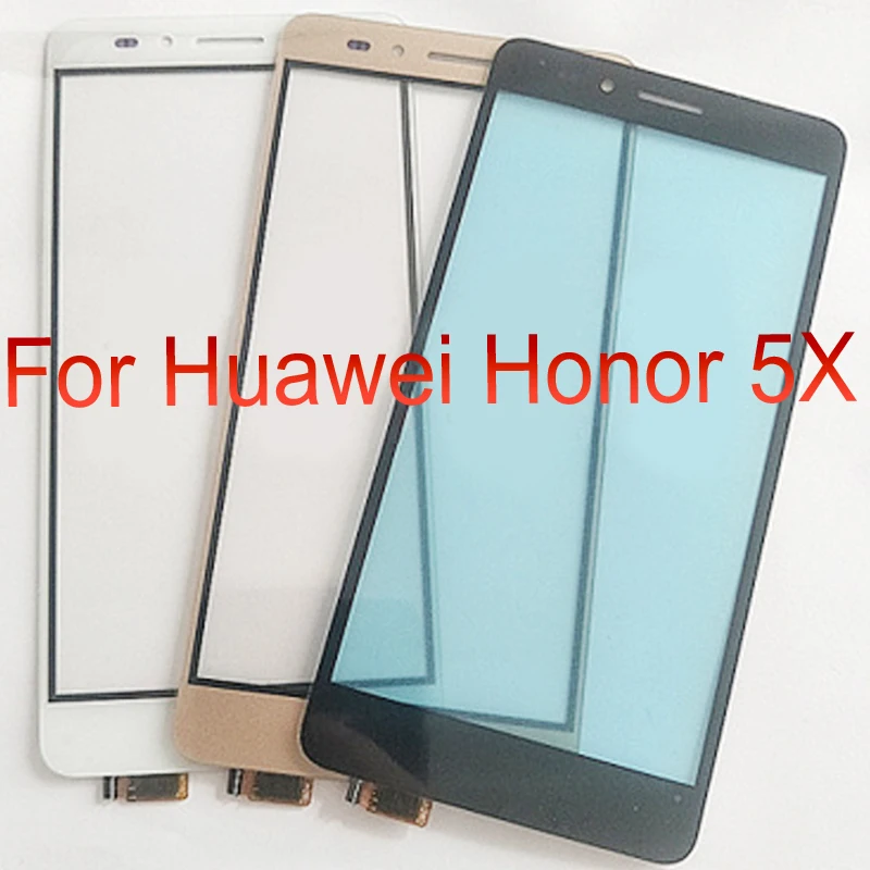 Для Huawei honor 5x Сенсорная панель экран дигитайзер стекло сенсор сенсорный экран сенсорная панель с гибким кабелем Замена honor 5x
