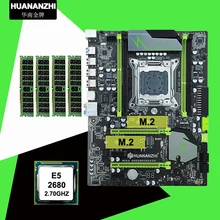Гарантия качества бренд huanan Zhi X79 материнская плата с SSD M.2 слотом cpu Xeon E5 2680 C2 SR0KH 2,7 GHz ram 16G(4*4) DDR3 REG ECC