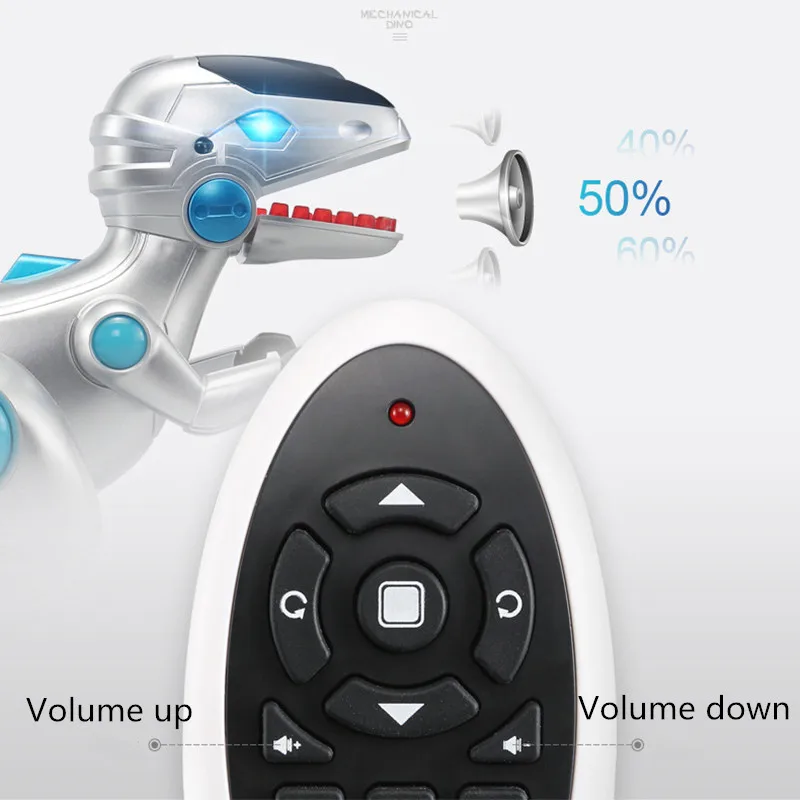 Boca chamas dinossauro robô de controle remoto