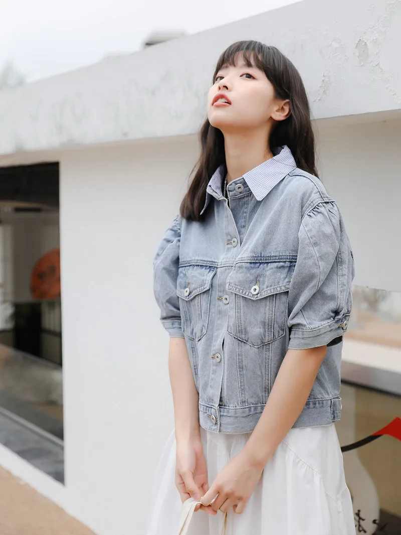 2021 New Net Red Pretty Denim Jacket 