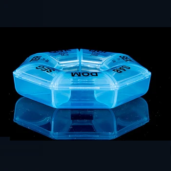 

Round 7 Day PP Storage Practical Multipurpose Portable Home Weekly Travel Pill Box