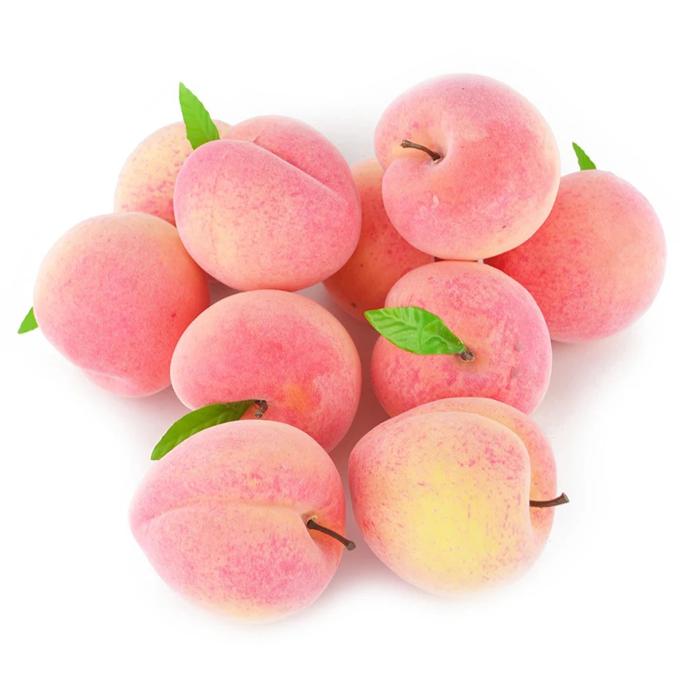 

1/5/6/10PCS Artificial Mini Peach Fake Foam Fruits and Vegetables Berries Flowers For Home Shop Decoration Photography Props