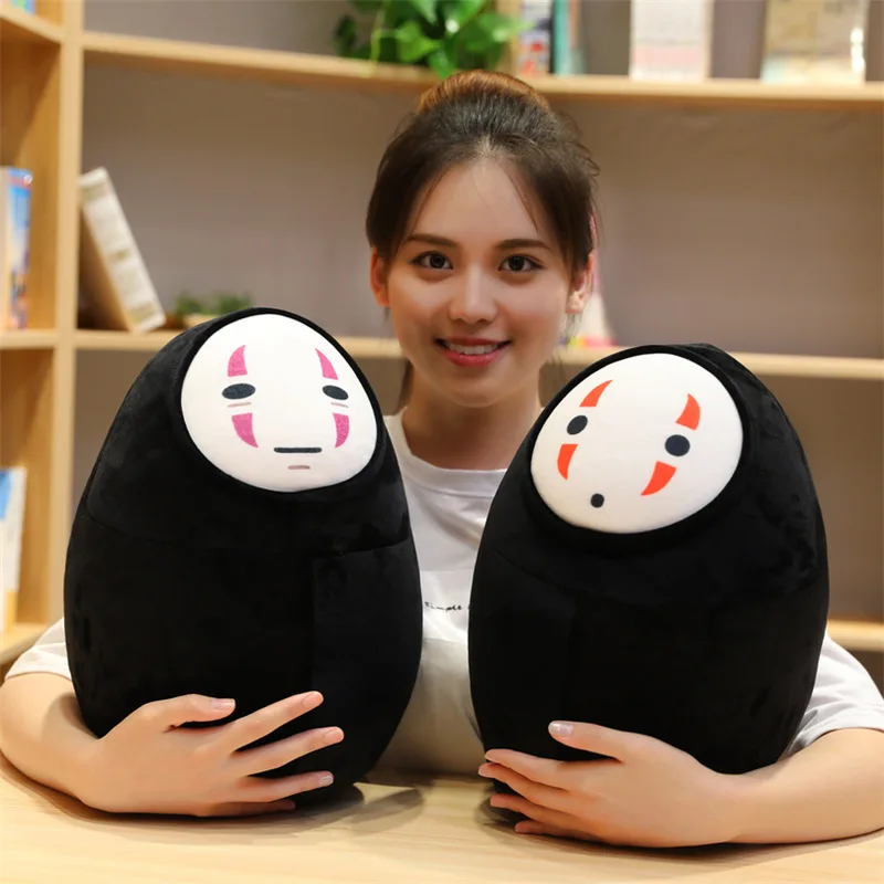 

Anime Peripheral Spirited Away Faceless Men's Foam Particles Pillow Plush Toy Doll Pillow Doll
