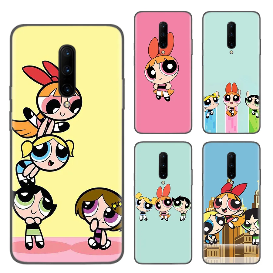 Черный чехол Powerpuff Girls для Oneplus 7Pro 1+ 7 Pro 6 6T 5 5T 3T художественный подарок узорчатый мягкий чехол для телефона