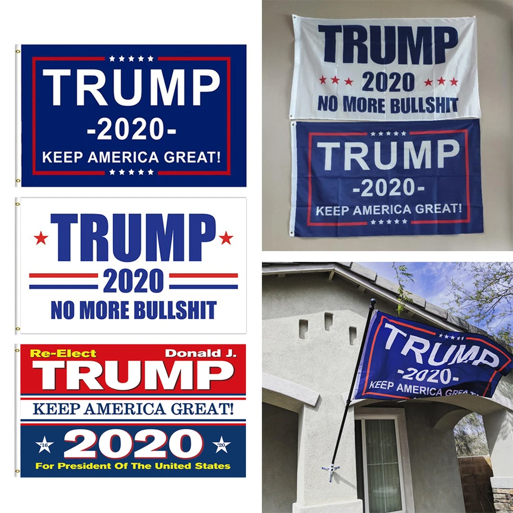 Trump 2020 флаг США двусторонний принт Дональда Трампа удерживающий Америку большой