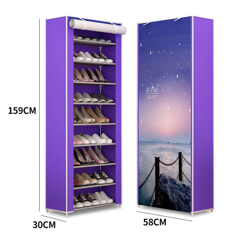Multilayer Shoe Rack Organizer Non-woven Cabinets Space-saving Stand Holder Home Furniture Modern Assemble Shelves | Мебель
