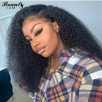 

Kinky Curly Full Lace Human Hair Wigs For Black Women Natural Black Virgin Glueless Curly Hair Wig Pre Plucked With Baby Hair
