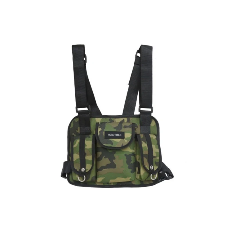 Грудь Rig поясная сумка хоп Уличная функциональная тактическая нагрудная сумка через плечо модуль для установки магнитолы грудь Передняя сумка - Цвет: M