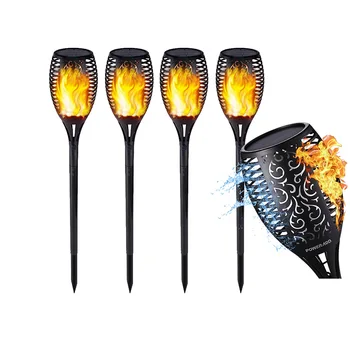 

1/2/4 Pcs 33/96 LED Solar Light Control Solar Flame Light Dance Flame Outdoor Waterproof Garden Torch Lamp Garden Light
