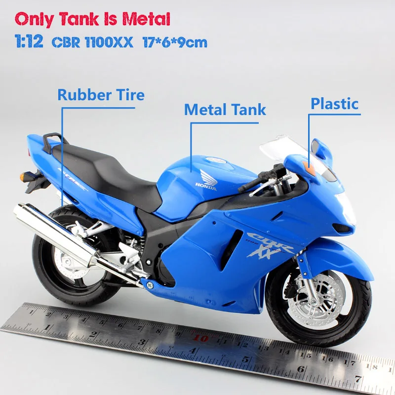 1:12 Масштаб automaxx детский мотоцикл Honda CBR 1100XX CBR1100XX Спорт Супер черный Дрозд литье под давлением Мотор велосипед модели гоночный игрушечный транспорт - Цвет: CBR1100XX blue