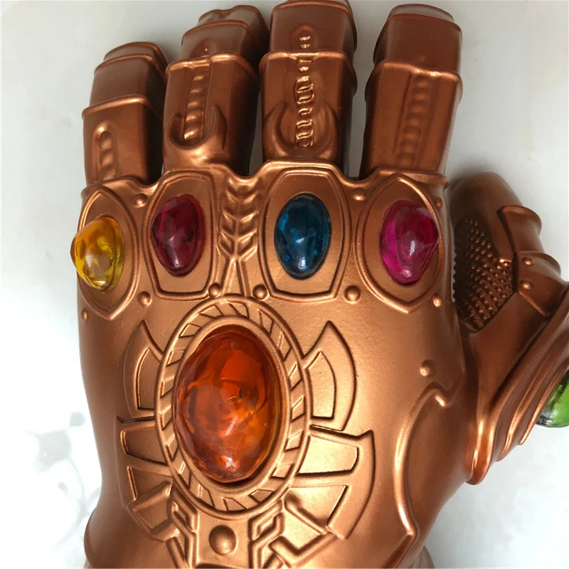 1: 1 светодиодный светильник Thanos Gauntlet War cosplay светодиодный перчатки костюм на Хэллоуин Подарочная бутафория